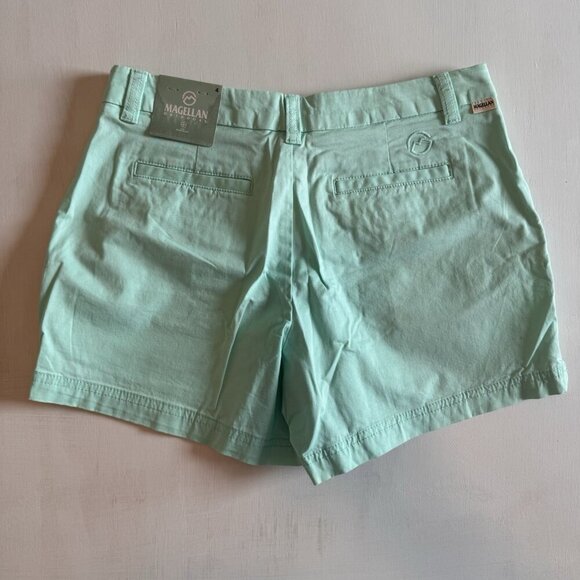 NWT Magellan Shorts Women’s Size 4 Happy Camper 4” Inseam Beach Glass Aqua NEW - Picture 2 of 8